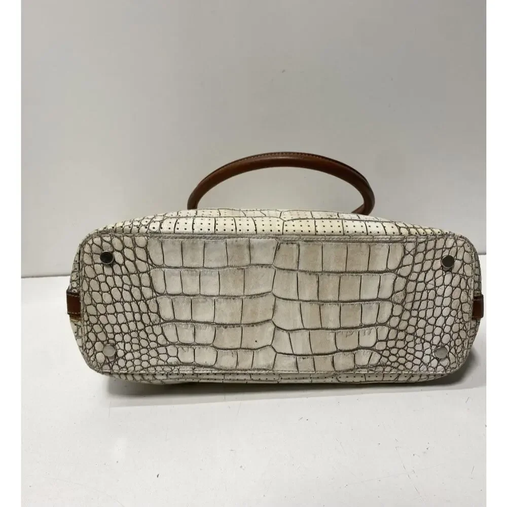 CLAUDIA FIRENZE EUC XL WHITE LEATHER TOTE BAG